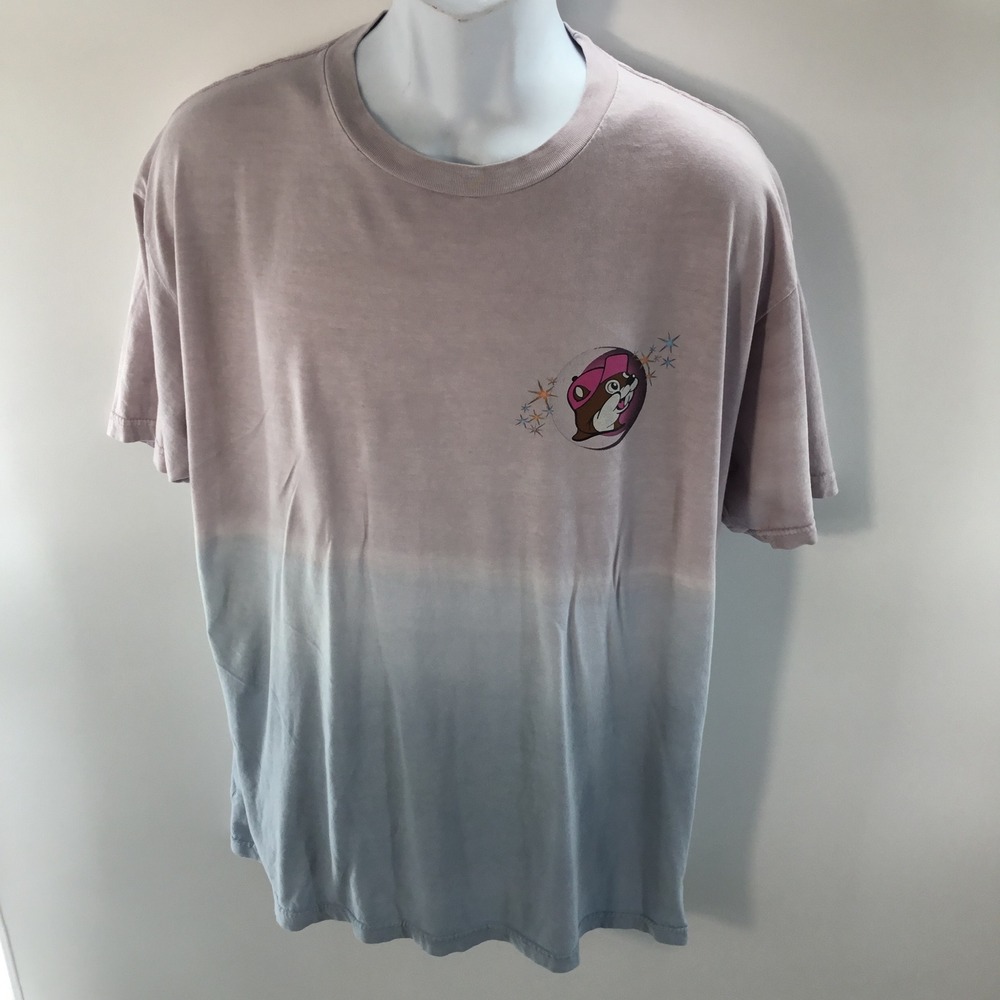 Buc-ee's Stardust Wishes Magical Things Dip Dye Ombre Graphic T-Shirt XL Purple